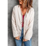 White Buttoned Double-sided Coat