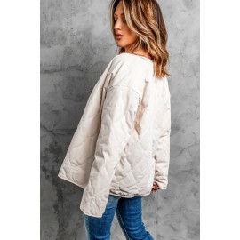 White Buttoned Double-sided Coat