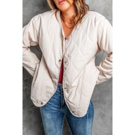 White Buttoned Double-sided Coat